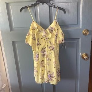Yellow Floral Romper NWT
